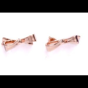 Kate Spade rose gold Take a Bow stud earrings
